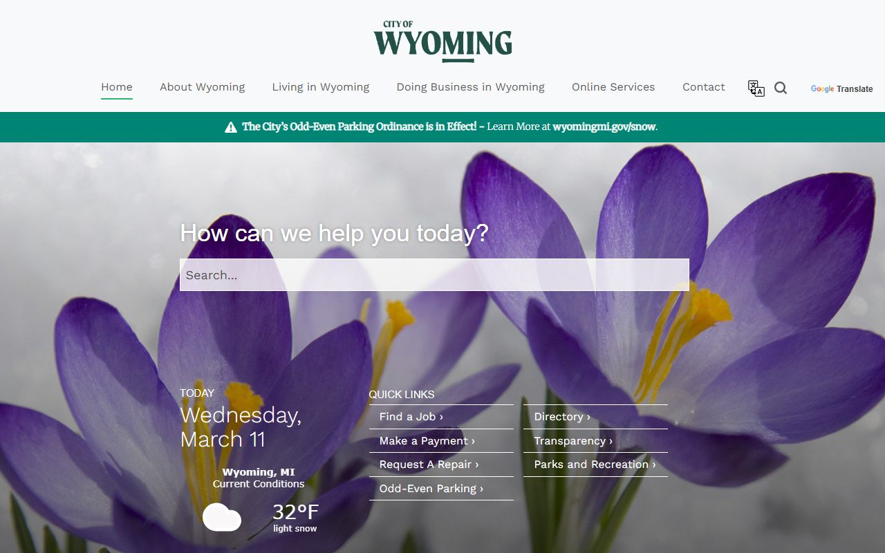 Wyoming Michigan city website for property and deed information