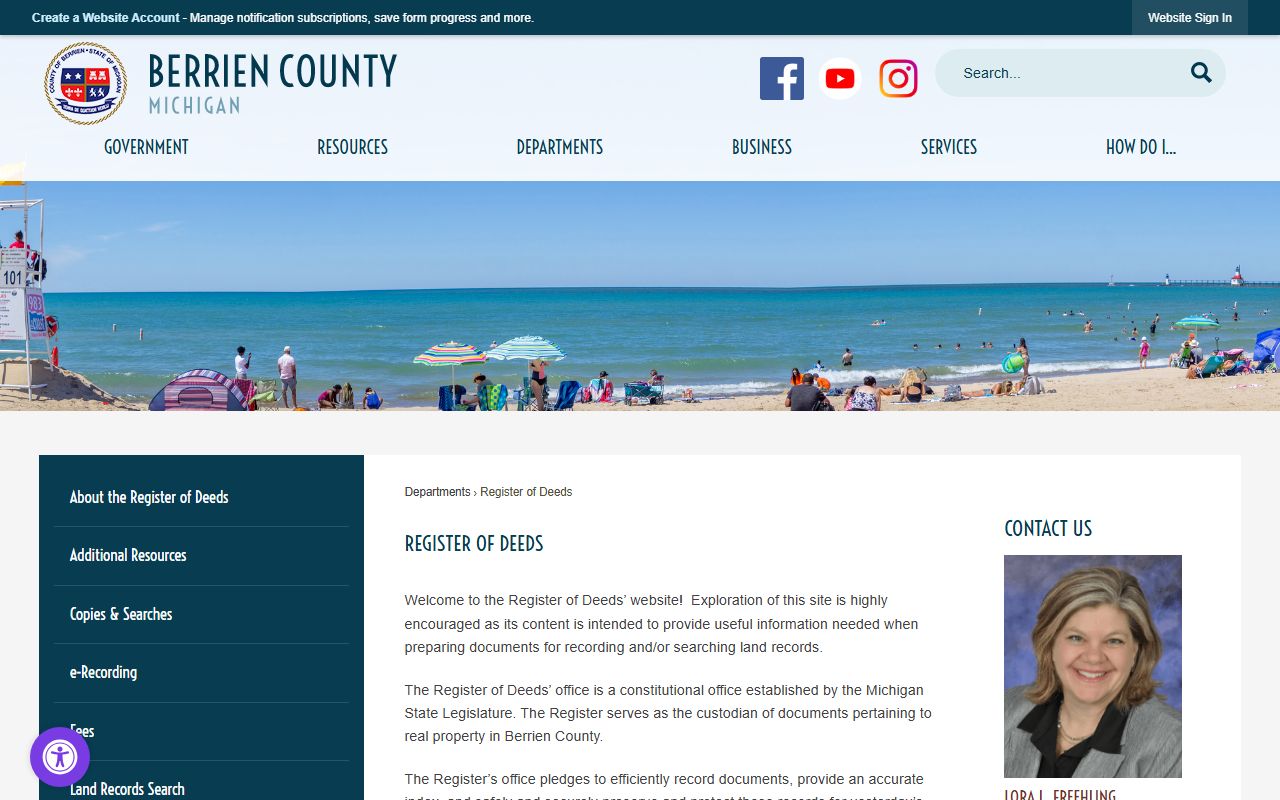 Berrien County Register of Deeds official page