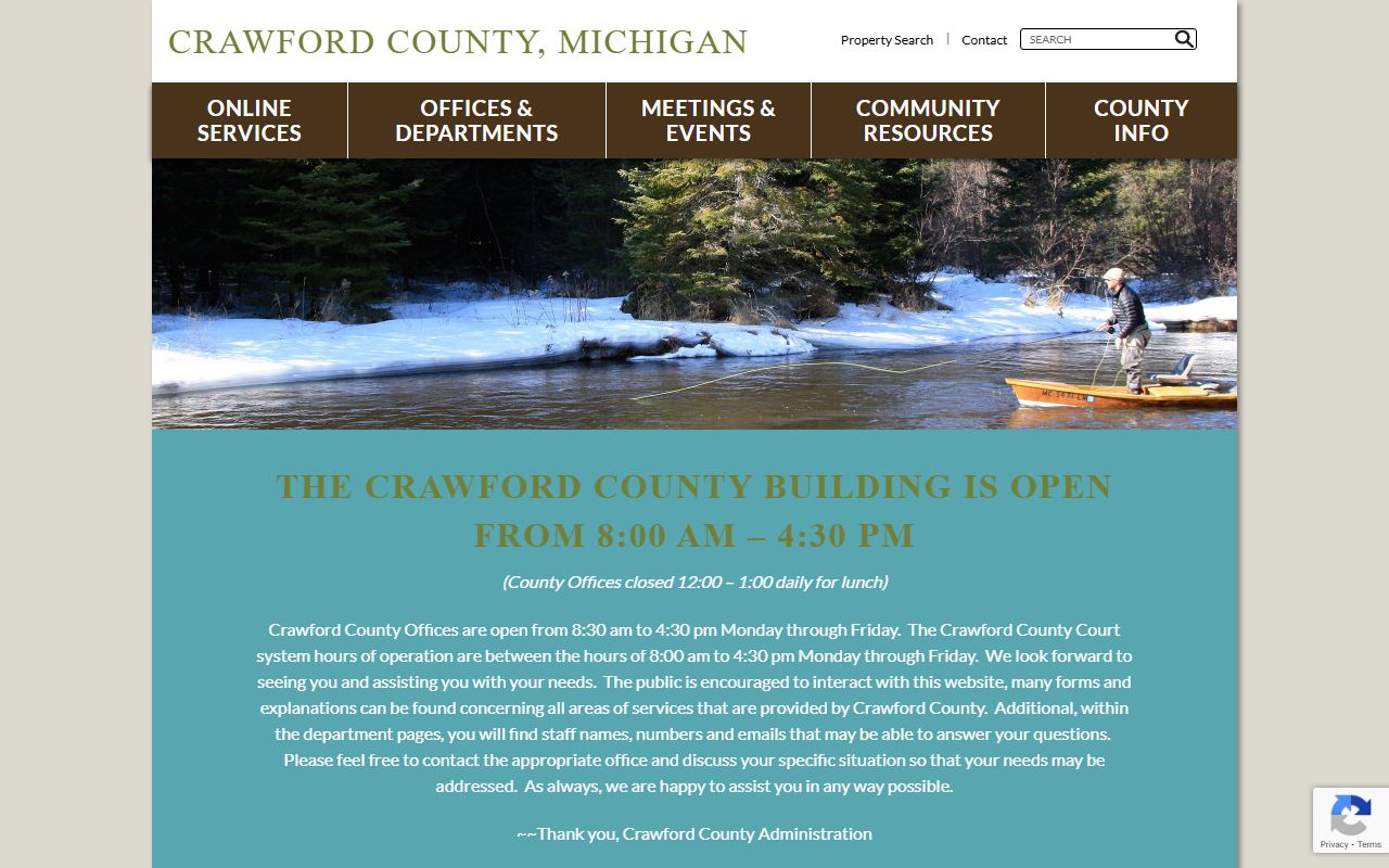 Crawford County Michigan government website