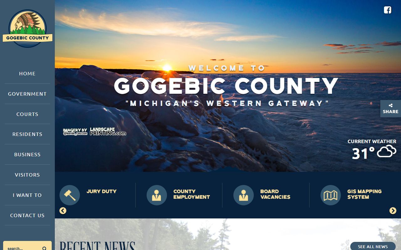 Gogebic County Michigan government website