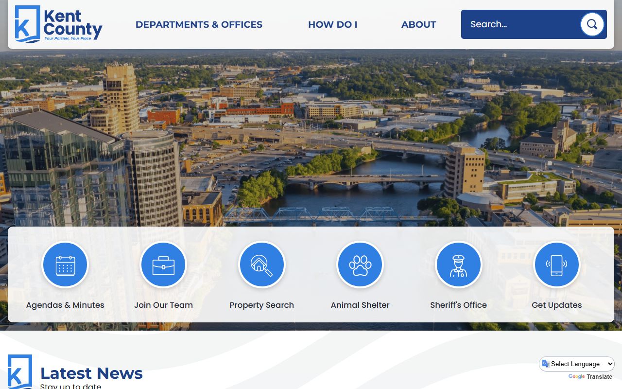 AccessKent county portal homepage for Kent County deed records and services