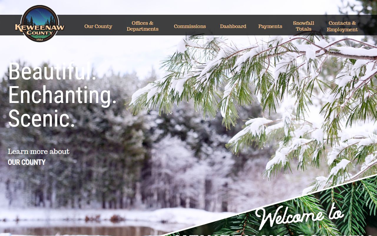 Keweenaw County Online portal homepage for county services and deed records