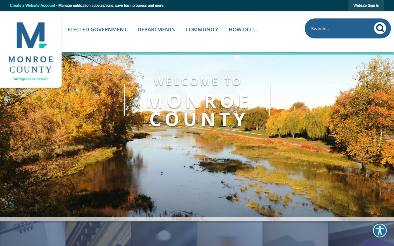 Monroe County Michigan government website