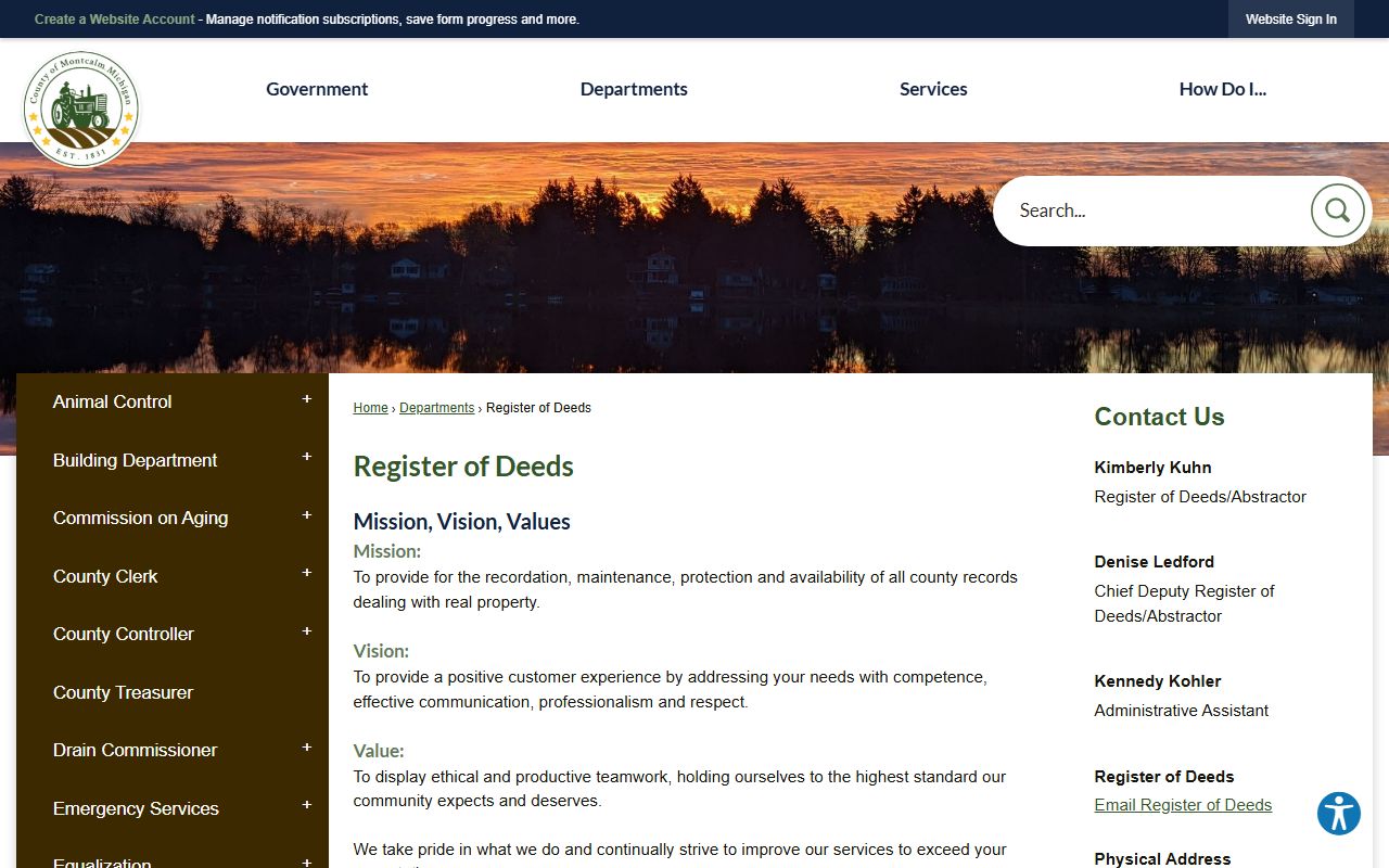 Montcalm County Register of Deeds page at montcalm.us