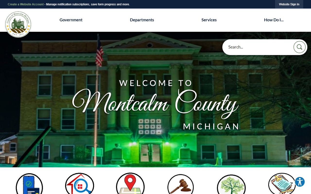 Montcalm County Michigan government website